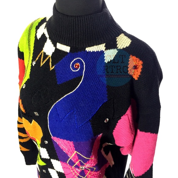 Vintage Sweaters | 90s Beverly Goldberg Abstract Sweater | Poshmark